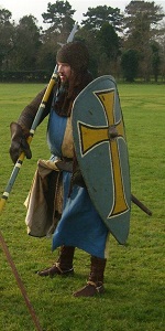Sir Adrian of Saltwood, Lord de Bec, in his armour