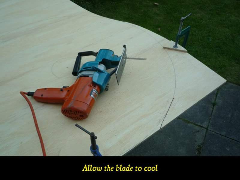 Allow the blade to cool