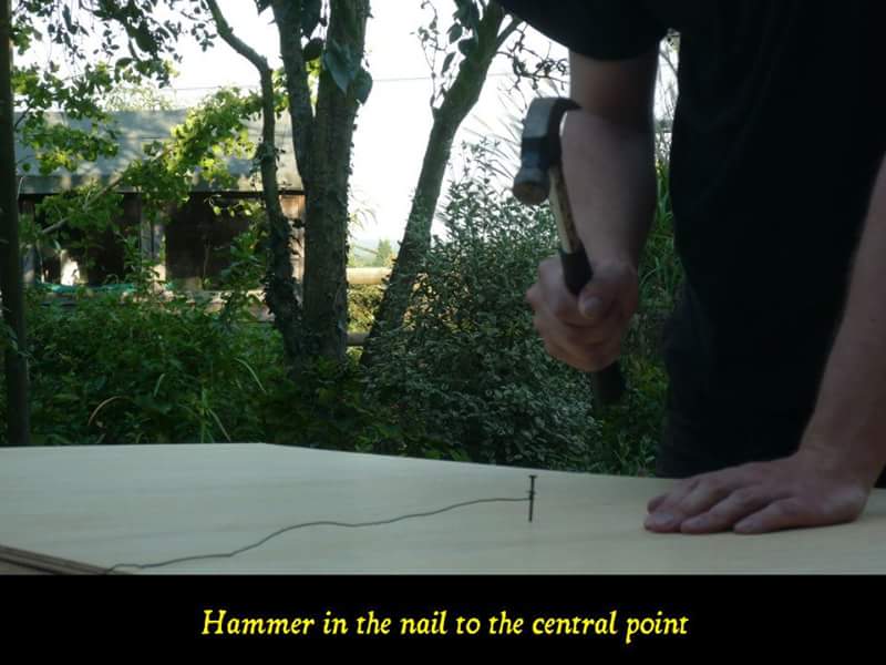 Hammer in the nail to the central point