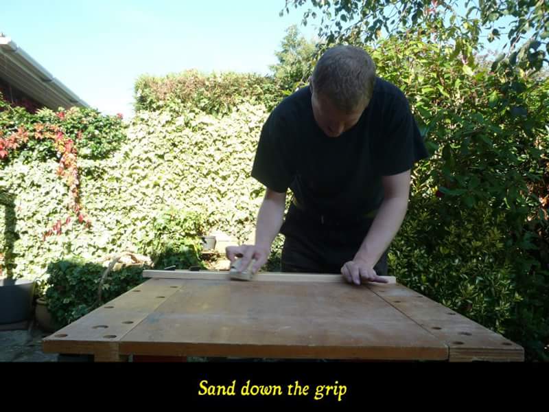Sand down the grip