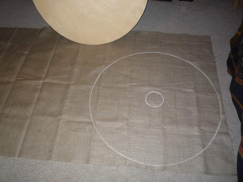 Shield construction image showing circles drawn (no text)