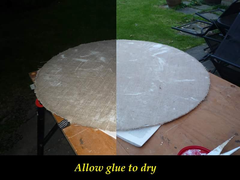 Allow glue to dry