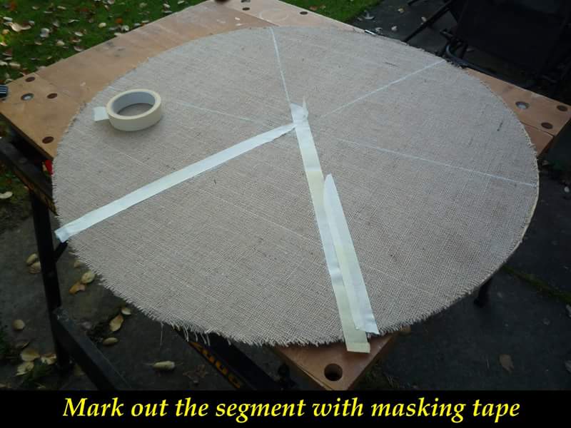 Mark out the segment with masking tape