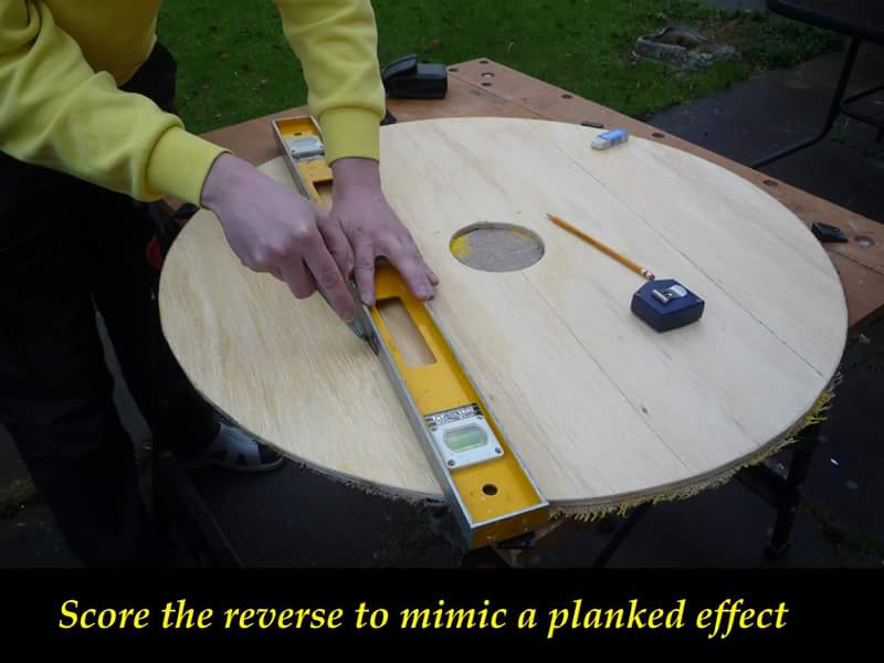 Score the reverse to mimic a planked effect