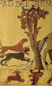 *Hunting scene from the Bayeux Tapestry