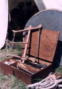 *A viking bow saw and tool chest