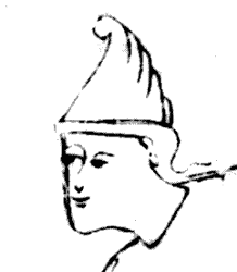 *Manuscript illustration of Phrygian hat