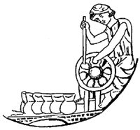 * A manuscript image of a potters wheel