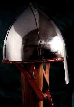 * A Spangenhelm with nasal bar replica by Ivor Lawton - Dawn of Time Crafts